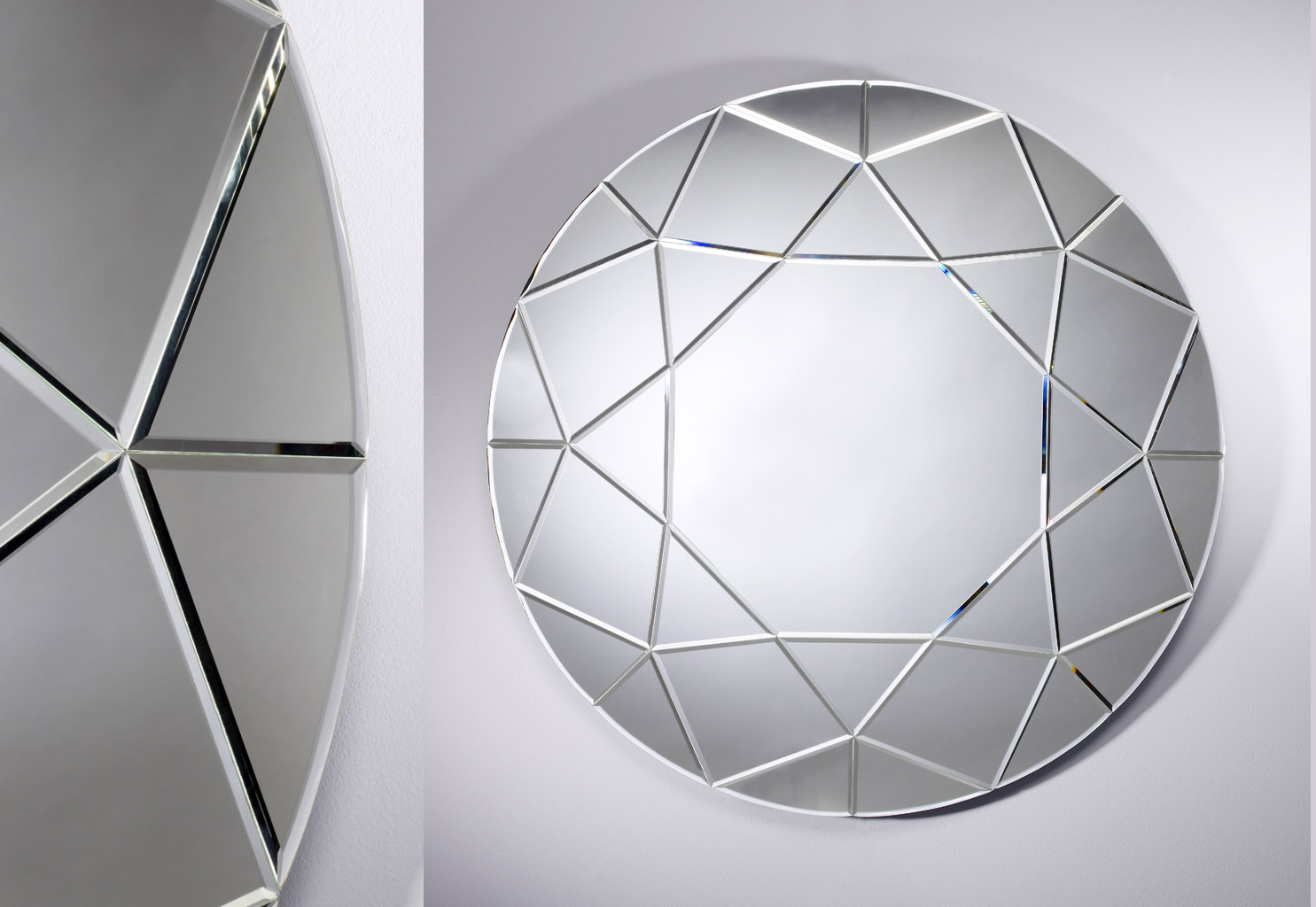 Зеркало DIAMOND ROUND от EKNUDT MIRRORS