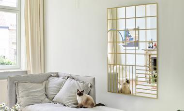 ЗЕРКАЛО GRID GOLD ОТ DEKNUDT MIRRORS