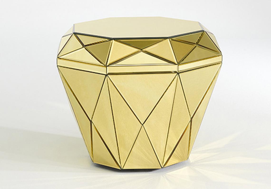 Пуф GEM GOLD от Deknudt Mirrors